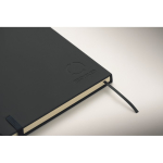 Set de carnet A5 en PU avec stylo bleu et pages lignées couleur bleu marine quatrième vue photographique