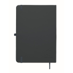 Set de carnet A5 en PU avec stylo bleu et pages lignées couleur bleu marine cinquième vue
