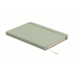 Set de carnet A5 en PU avec stylo bleu et pages lignées couleur vert menthe quatrième vue