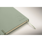 Set de carnet A5 en PU avec stylo bleu et pages lignées couleur vert menthe quatrième vue photographique