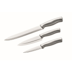 Set de 3 couteaux de cuisine en inox pour un usage quotidien couleur argenté cinquième vue