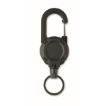 Porte-badge en plastique résistant avec mousqueton et câble de 60 cm couleur noir deuxième vue