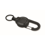 Porte-badge en plastique résistant avec mousqueton et câble de 60 cm couleur noir quatrième vue