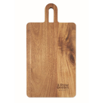 Planche en bois d’acacia avec poignée pour découper et servir couleur bois quatrième vue principale