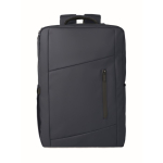 Sac à dos en RPET avec revêtement PU pour ordinateur jusqu’à 15'' couleur bleu troisième vue