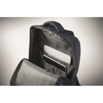 Sac à dos en RPET avec revêtement PU pour ordinateur jusqu’à 15'' couleur bleu sixième vue photographique
