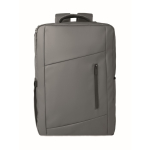 Sac à dos en RPET avec revêtement PU pour ordinateur jusqu’à 15'' couleur gris foncé troisième vue