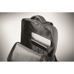 Sac à dos en RPET avec revêtement PU pour ordinateur jusqu’à 15'' couleur gris foncé sixième vue photographique