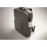 Sac à dos en RPET avec revêtement PU pour ordinateur jusqu’à 15'' couleur gris foncé vue photographique
