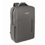 Sac à dos en RPET avec revêtement PU pour ordinateur jusqu’à 15'' couleur gris foncé vue principale