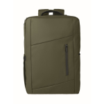 Sac à dos en RPET avec revêtement PU pour ordinateur jusqu’à 15'' couleur vert militaire troisième vue