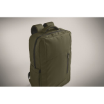 Sac à dos en RPET avec revêtement PU pour ordinateur jusqu’à 15'' couleur vert militaire cinquième vue photographique