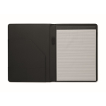 Porte-documents A4 en cuir synthétique avec poches et bloc-notes ligné couleur noir sixième vue
