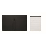 Porte-documents A4 en cuir synthétique avec poches et bloc-notes ligné couleur noir septième vue