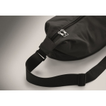 Sac bandoulière urbain en nylon déperlant avec sangle réglable couleur noir troisième vue photographique