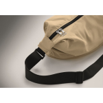Sac bandoulière urbain en nylon déperlant avec sangle réglable couleur kaki troisième vue photographique