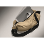 Sac bandoulière urbain en nylon déperlant avec sangle réglable couleur kaki quatrième vue photographique