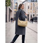 Sac bandoulière urbain en nylon déperlant avec sangle réglable couleur kaki troisième vue d'ambiance 2