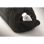 Sac de sport en nylon avec sangle trolley et bandoulière 20 L couleur noir cinquième vue photographique