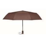 Parapluie automatique pliable en polyester résistant au vent Ø94 couleur marron troisième vue