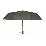 Parapluie automatique pliable en polyester résistant au vent Ø94 couleur gris foncé troisième vue