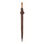 Parapluie automatique en pongé résistant avec manche droit Ø137 couleur marron deuxième vue