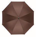 Parapluie automatique en pongé résistant avec manche droit Ø137 couleur marron sixième vue