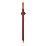 Parapluie automatique en pongé résistant avec manche droit Ø137 couleur bordeaux