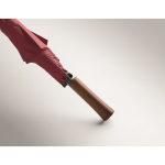 Parapluie automatique en pongé résistant avec manche droit Ø137 couleur bordeaux cinquième vue photographique