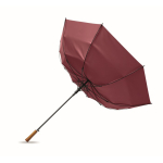 Parapluie automatique en pongé résistant avec manche droit Ø137 couleur bordeaux huitième vue