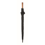 Parapluie automatique en pongé résistant avec manche droit Ø137 couleur noir deuxième vue