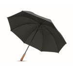 Parapluie automatique en pongé résistant avec manche droit Ø137 couleur noir troisième vue