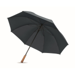 Parapluie automatique en pongé résistant avec manche droit Ø137 couleur bleu troisième vue