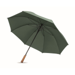 Parapluie automatique en pongé résistant avec manche droit Ø137 couleur vert troisième vue