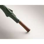 Parapluie automatique en pongé résistant avec manche droit Ø137 couleur vert cinquième vue photographique