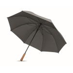 Parapluie automatique en pongé résistant avec manche droit Ø137 couleur gris foncé troisième vue