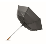 Parapluie automatique en pongé résistant avec manche droit Ø137 couleur gris foncé huitième vue