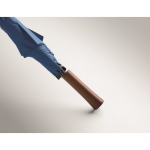 Parapluie automatique en pongé résistant avec manche droit Ø137 couleur bleu roi cinquième vue photographique