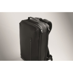 Sac à dos pour PC avec détails en PU et sangle pour trolley 15'' couleur noir troisième vue photographique