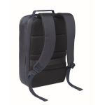 Sac à dos pour PC avec détails en PU et sangle pour trolley 15'' couleur bleu deuxième vue