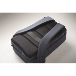 Sac à dos pour PC avec détails en PU et sangle pour trolley 15'' couleur bleu quatrième vue photographique