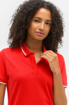 Polo unisexe en coton avec rayure contrastée 200g/m² SOL'S PALERMO couleur rouge troisième vue