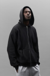 Sweat à capuche unisexe en coton avec zip 450 g/m² SOL'S LEGACY couleur noir deuxième vue