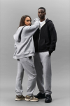 Sweat à capuche unisexe en coton avec zip 450 g/m² SOL'S LEGACY couleur gris clair troisième vue