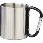 Mug isotherme double paroi avec mousqueton intégré 200 ml couleur noir