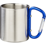 Mug isotherme double paroi avec mousqueton intégré 200 ml couleur bleu