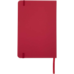 Carnet A5 à points avec élastique et ruban ton sur ton couleur rouge deuxième vue arrière