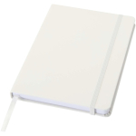 Carnet A5 à points avec élastique et ruban ton sur ton couleur blanc
