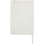 Carnet A5 à points avec élastique et ruban ton sur ton couleur blanc deuxième vue arrière
