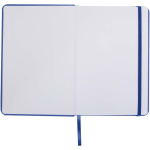 Carnet A5 à points avec élastique et ruban ton sur ton couleur bleu roi troisième vue frontale